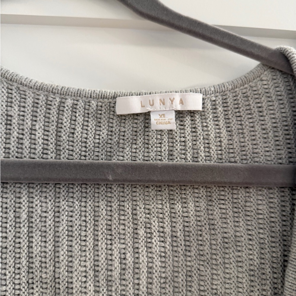 lunya | Sweaters | Lunya Cotton Silk Reversible Pullover In Mellow Grey - Picture 6 of 9